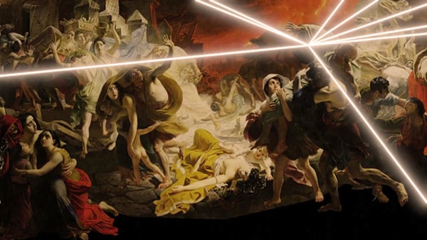 AR reconstruction of sketches and early studies for “The Last Day of Pompeii”