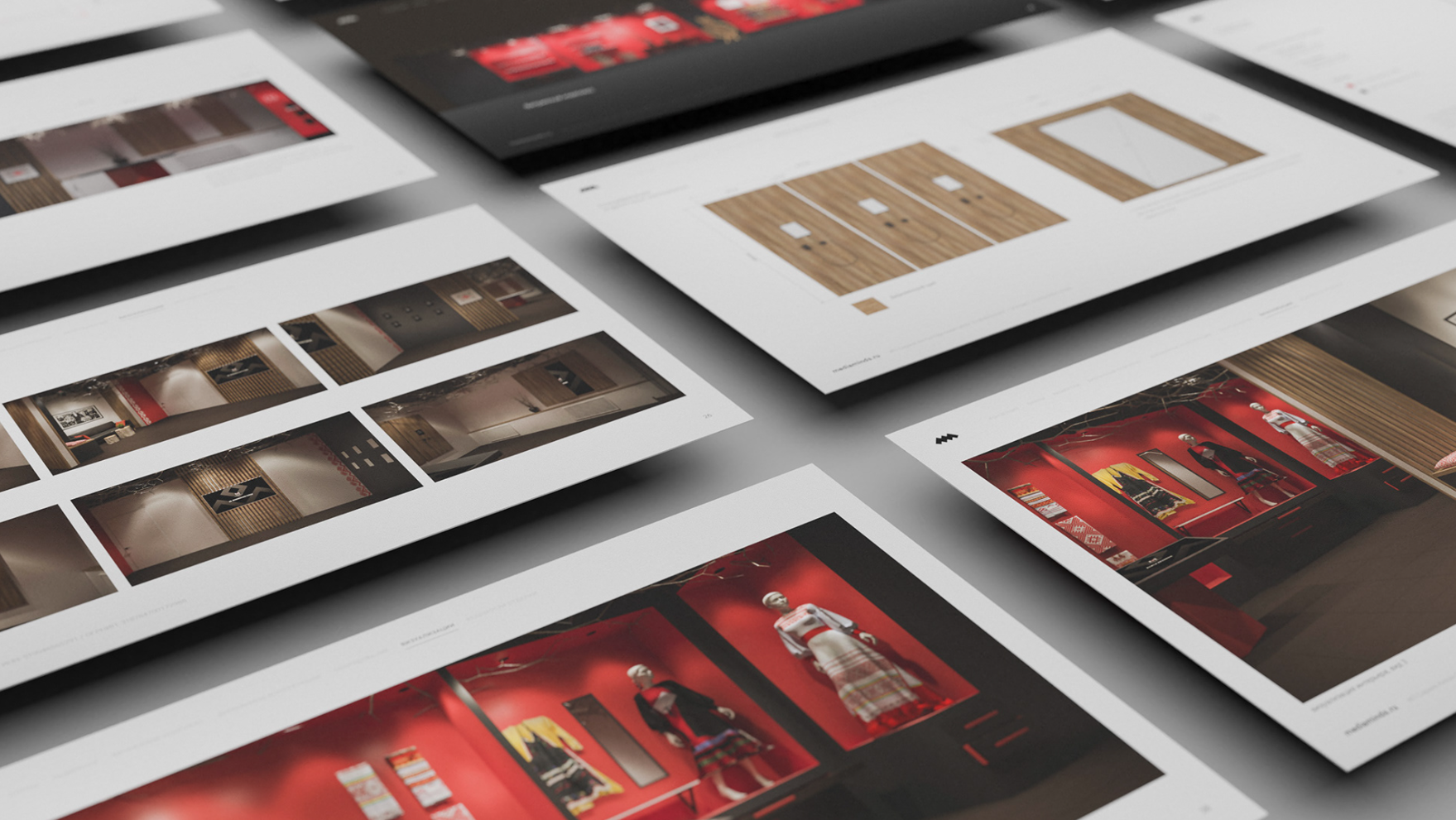 Technical drawings and visual guidelines for the Eastern Mari Culture Museum