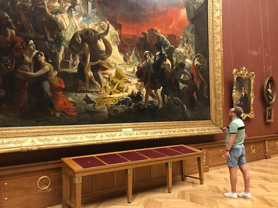 An AR experience created for Bryullov’s iconic painting Last day of Pompeii